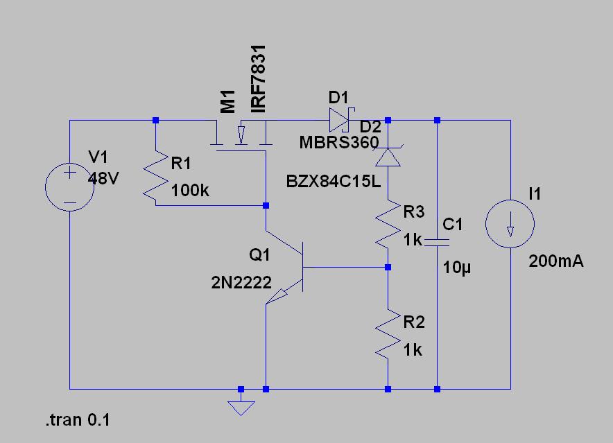 Simple StepDown Schaltung 48V auf 16V