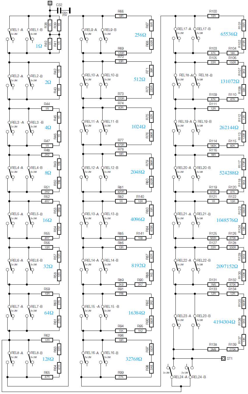 Widerstandsdekade Schaltplan