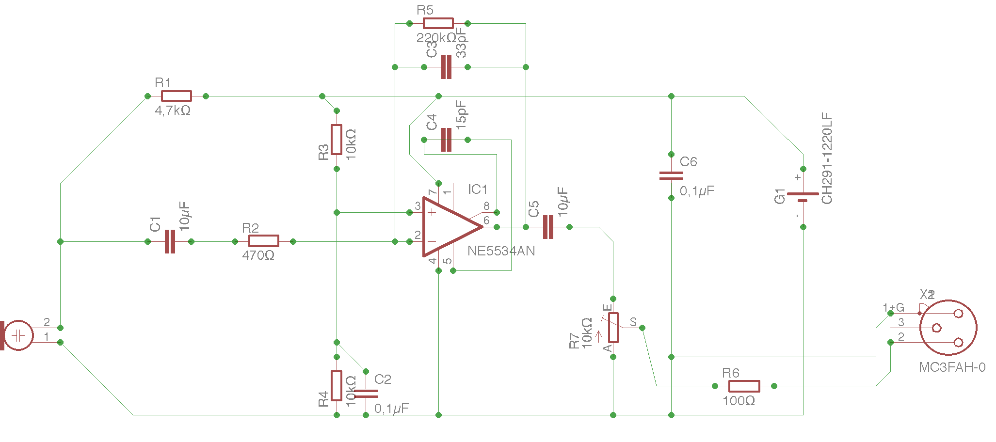 Elektretmikrofon zerrt Vorverstärkerschaltung optimieren