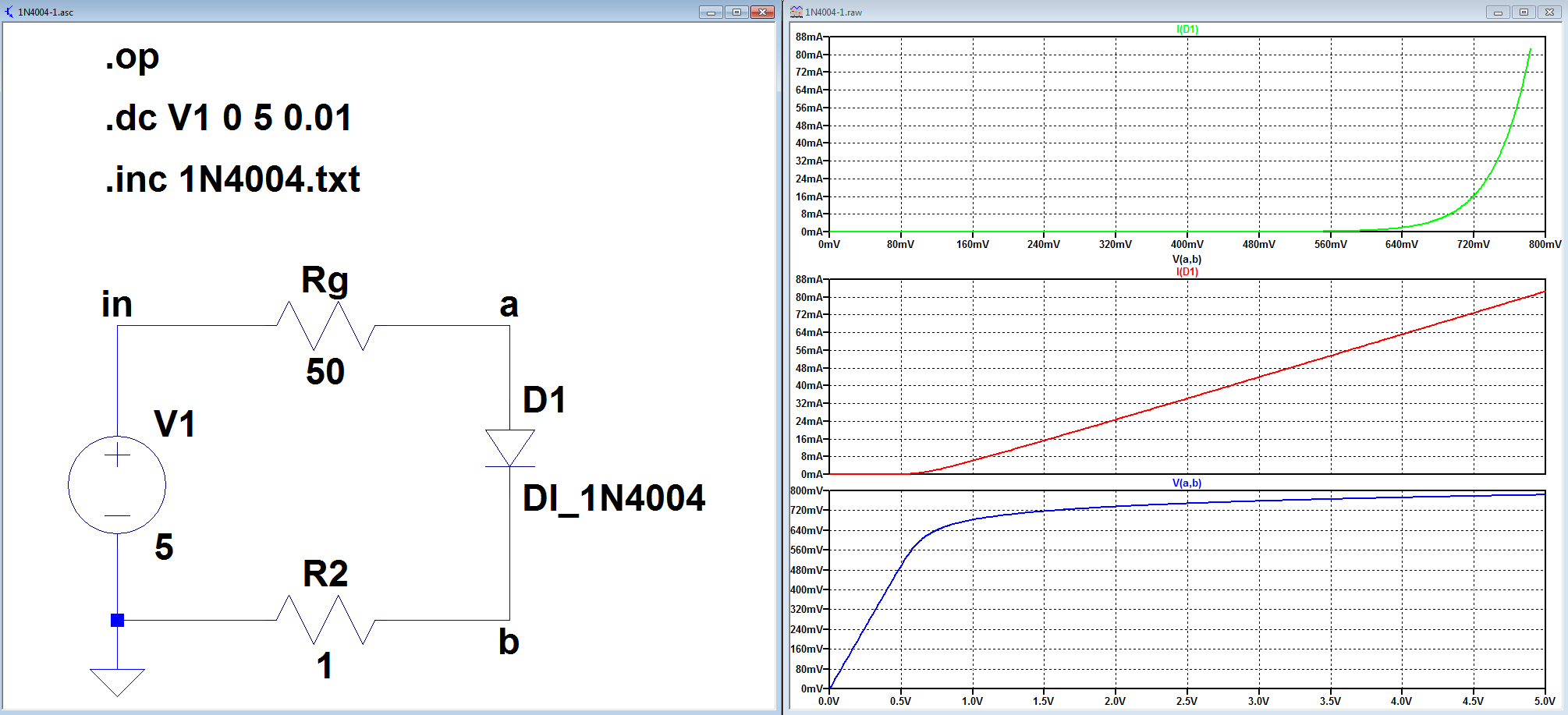 LTSpice Diodenkennlinie