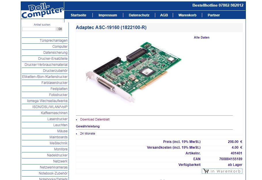 Quantum LTO 3 Tape Streamer SCSI an Win 7 64 Bit / Linux