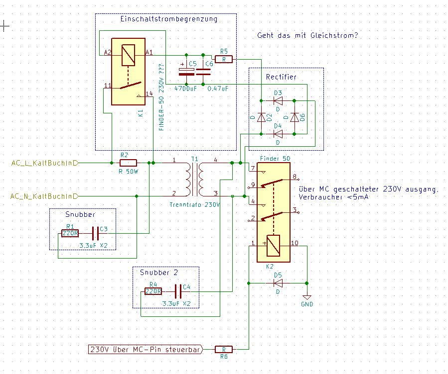 230V galvanisch getrennt erzeugen Trenntrafo fast keine Last