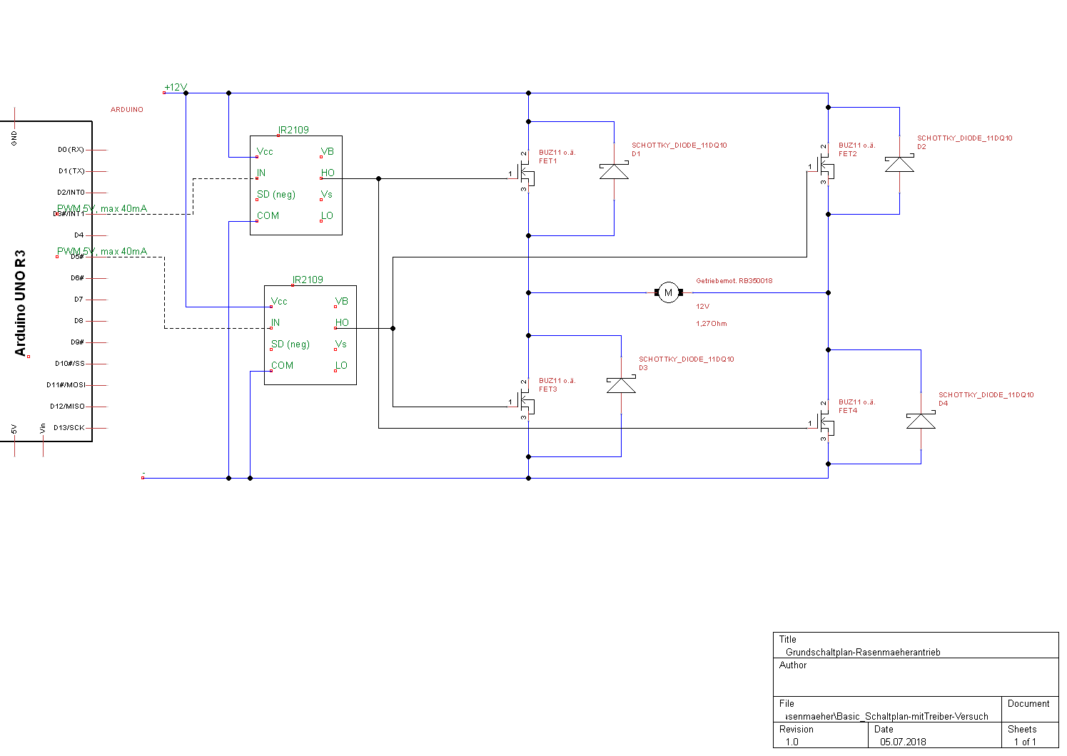 1. Schaltung Mosfet Treiber
