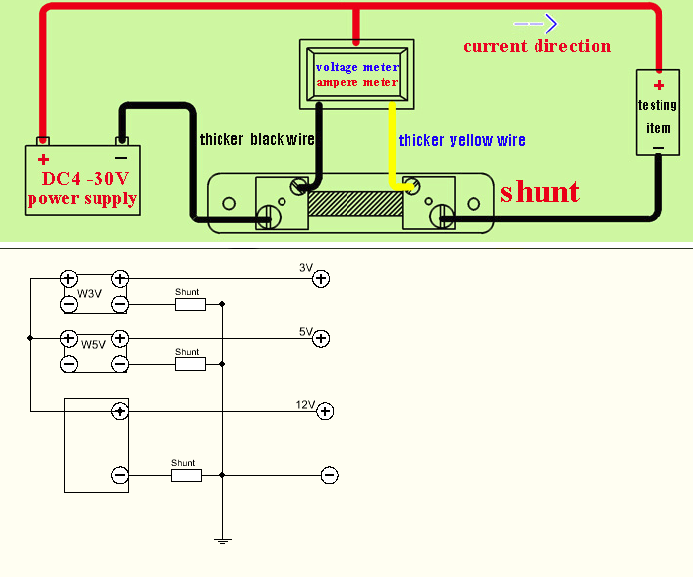 AmperemeterModul VOR einer Last betreiben