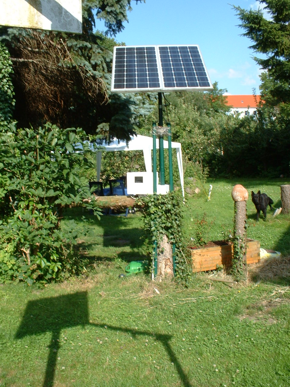 Solaranlage im garten
