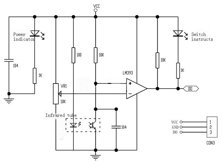 InfrarotLichtschrankenModul Schaltplan