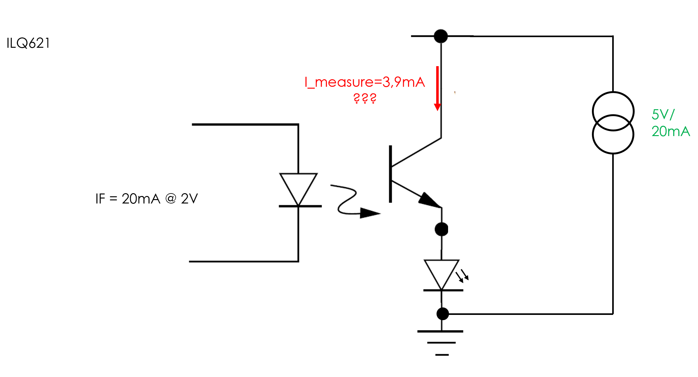 Konstantstrom über Optokoppler treiben