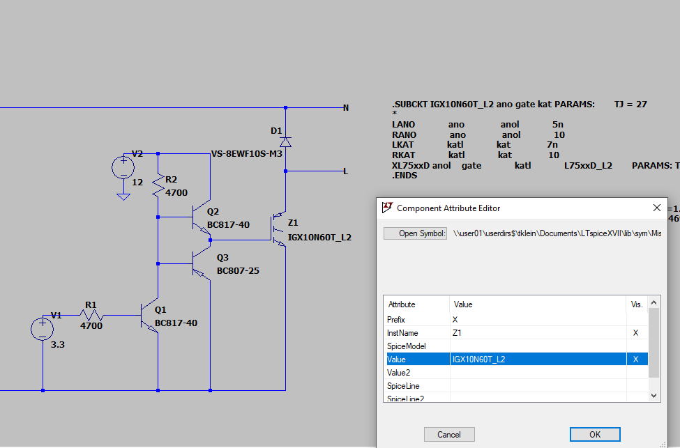 IGBT Simulation in LTSpice