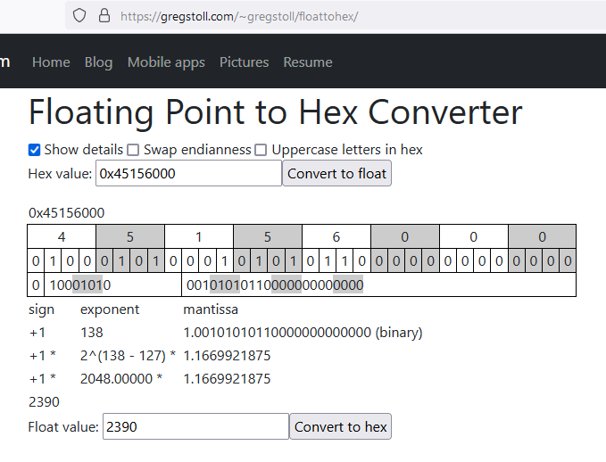 Hilfestellung Konvertierung byte array to 32Bit FloatingPoint (single
