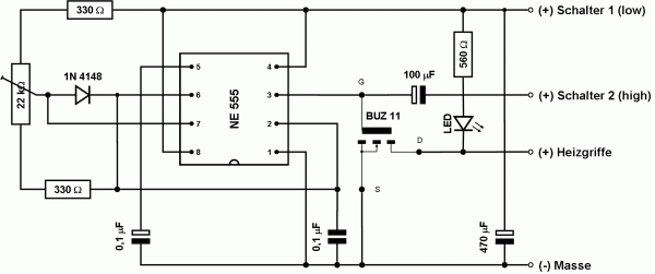 PWM 12V Halogenlampe dimmen 110Watt