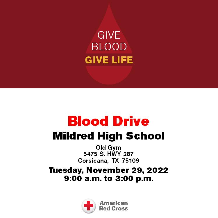 Mildred High School Blood Drive Mildred Independent School District