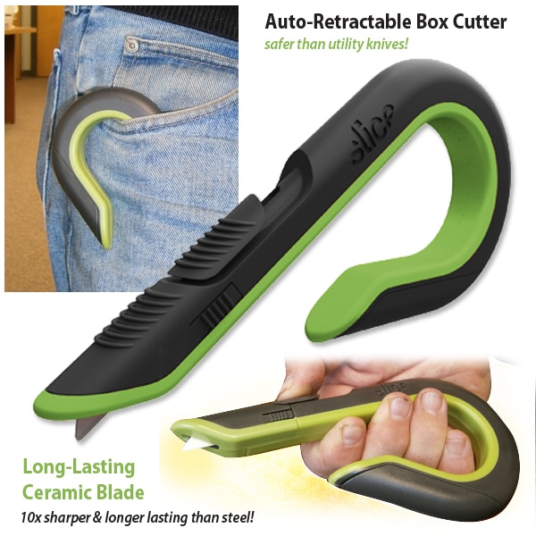 Box Cutter with Double Sided Ceramic Blade Safe Cutting Tools