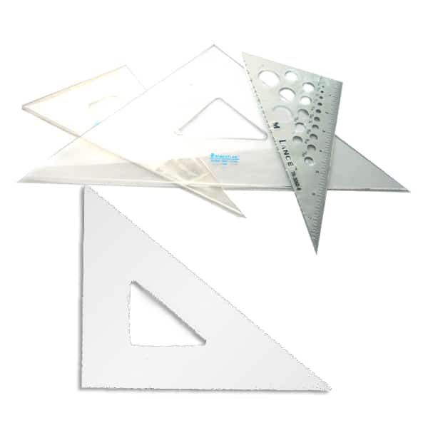 Drafting Triangles Measurement Supplies Stone Handling Tools