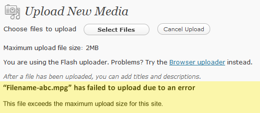 How to change the maximum upload size in php.ini?