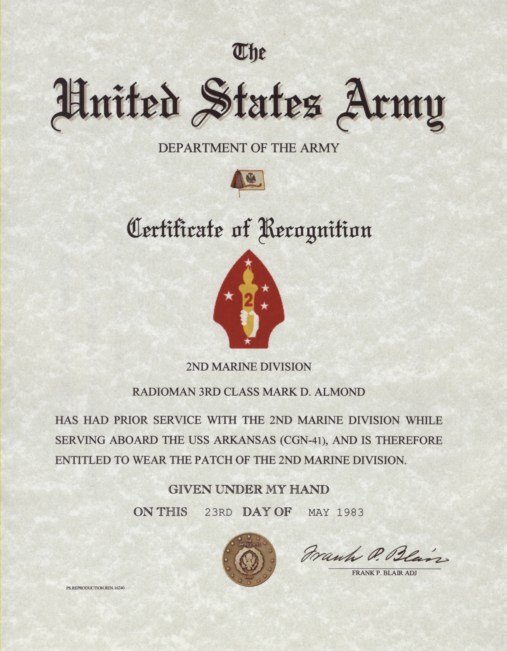 Army Wartime Service Insignia Patch" Prior Service