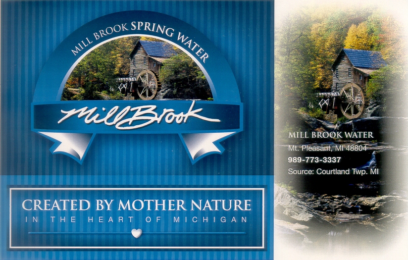 Mill Brook Water Company Bottled Spring Water