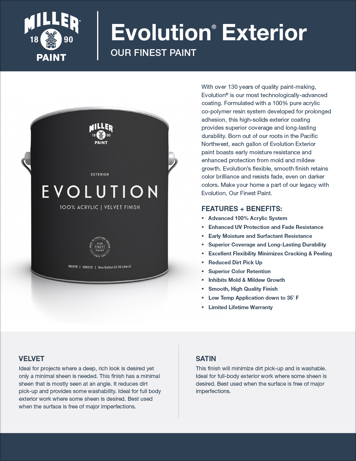 Evolution Exterior Miller Paint