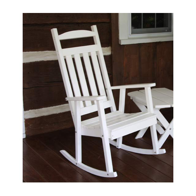 Poly Porch Rocker White
