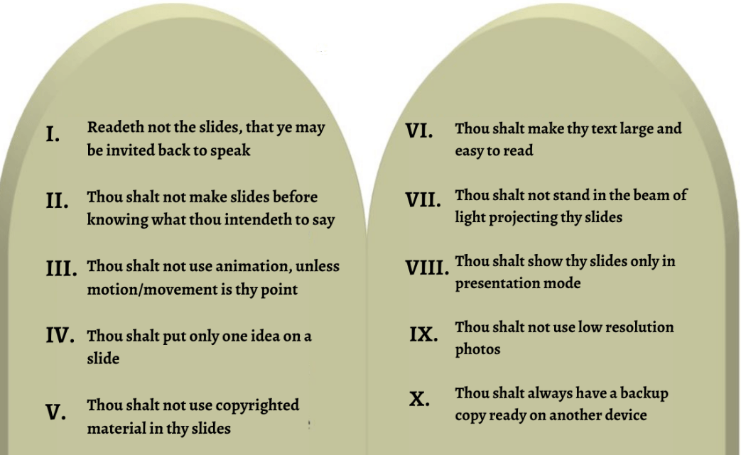 The Ten Commandments of PowerPoint MillsWyck Communications