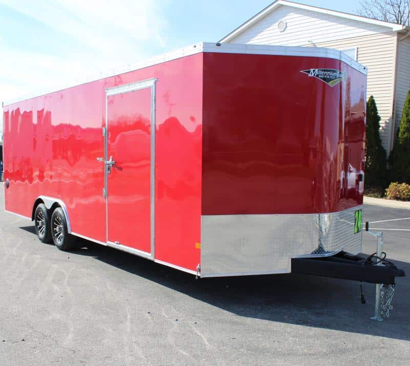 Enclosed Car Hauler 2023 24' Finished Interior & Rear Wing