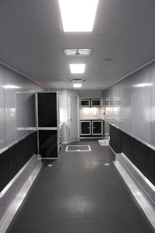 Enclosed Car Trailer with Bathroom For Sale 34ft.