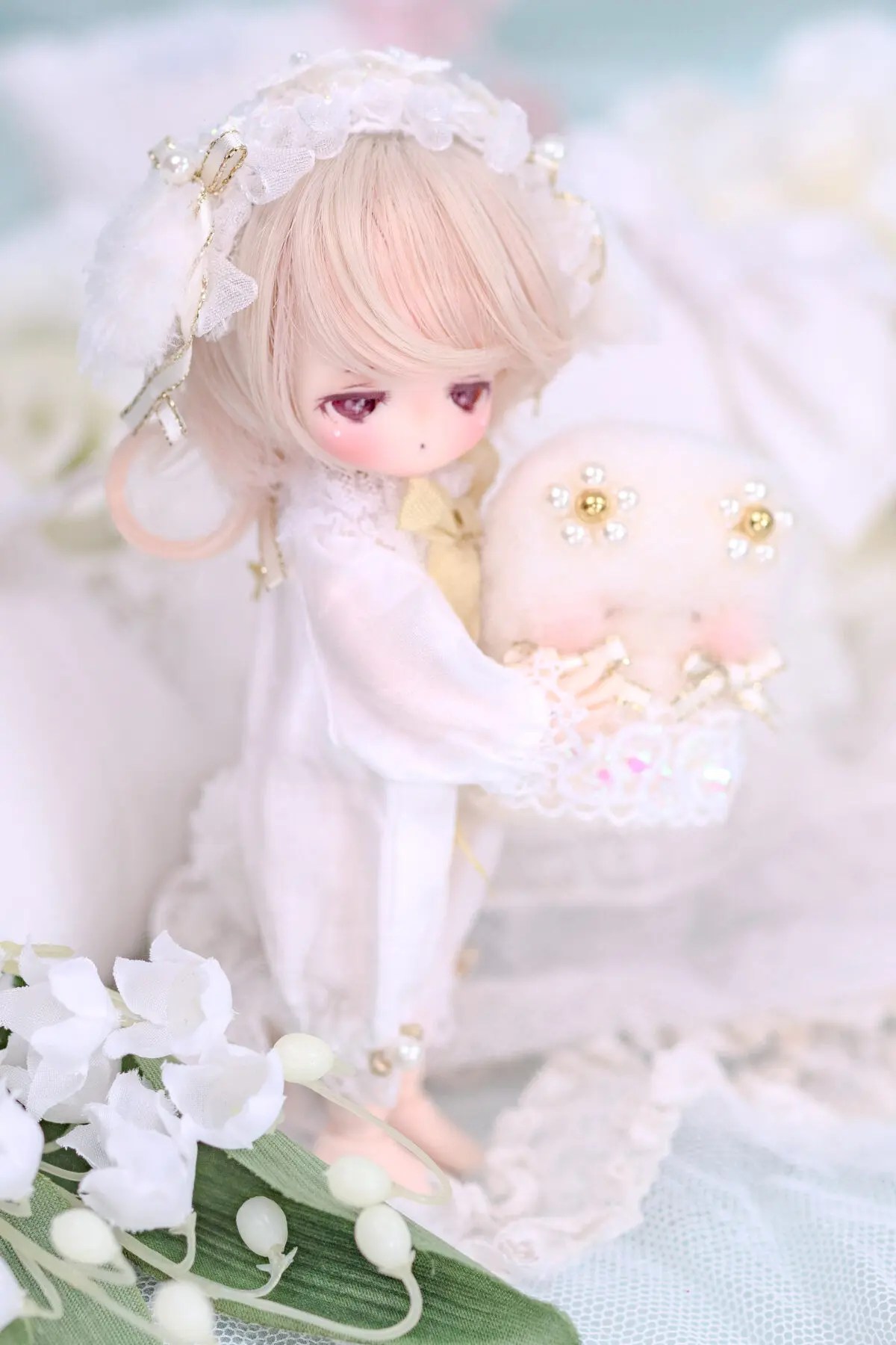 紫*音様 癒しの神様祝福❣️可愛いbabyの祈り✨オリジナル編みぐるみ 紫*音様 癒しの神様祝福❣️可愛いbabyの祈り✨オリジナル編み