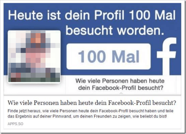 Wie viele Personen haben heute dein FacebookProfil besucht!?