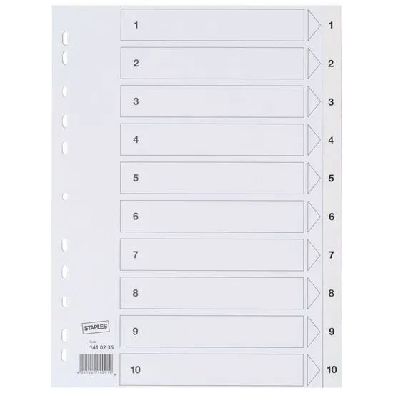 Staples register, A4, PP, št 110, bel mimovrste=)