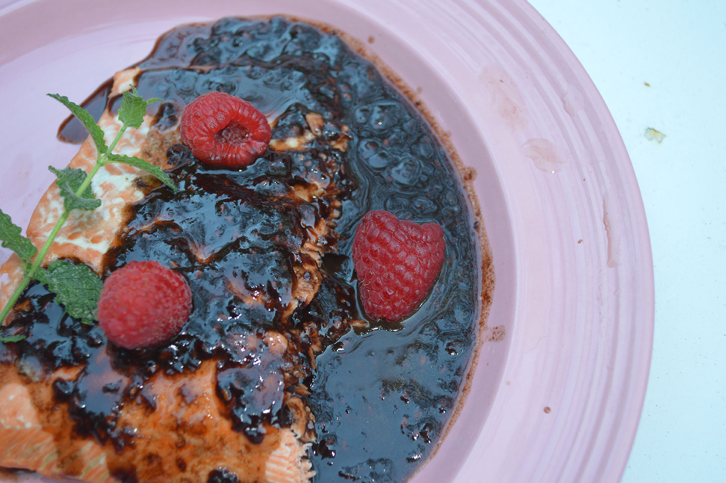 Baked Salmon with Raspberry Balsamic Vinegar Sauce Mind Body Oasis