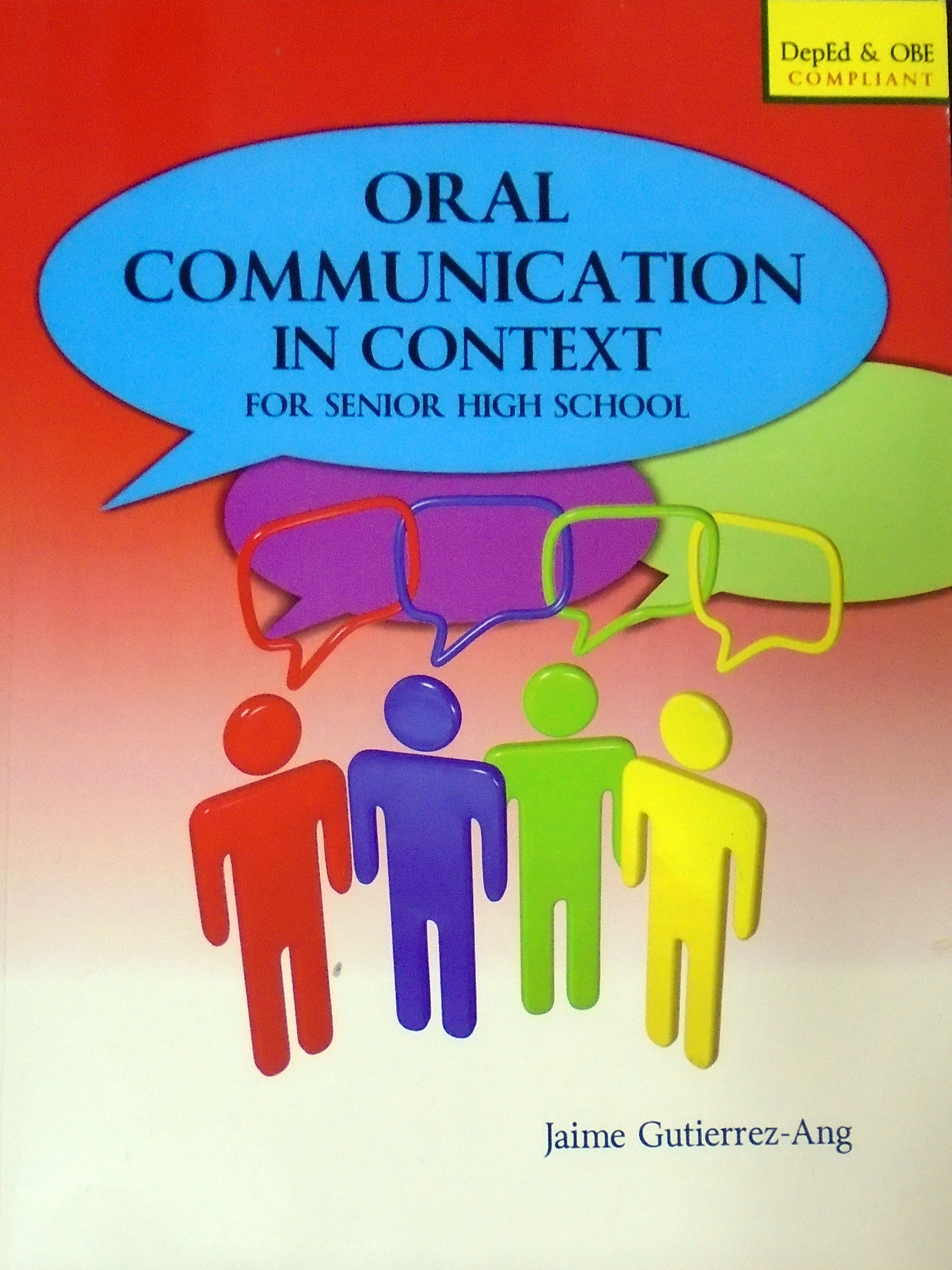 Oral Communication In Context For Senior High School