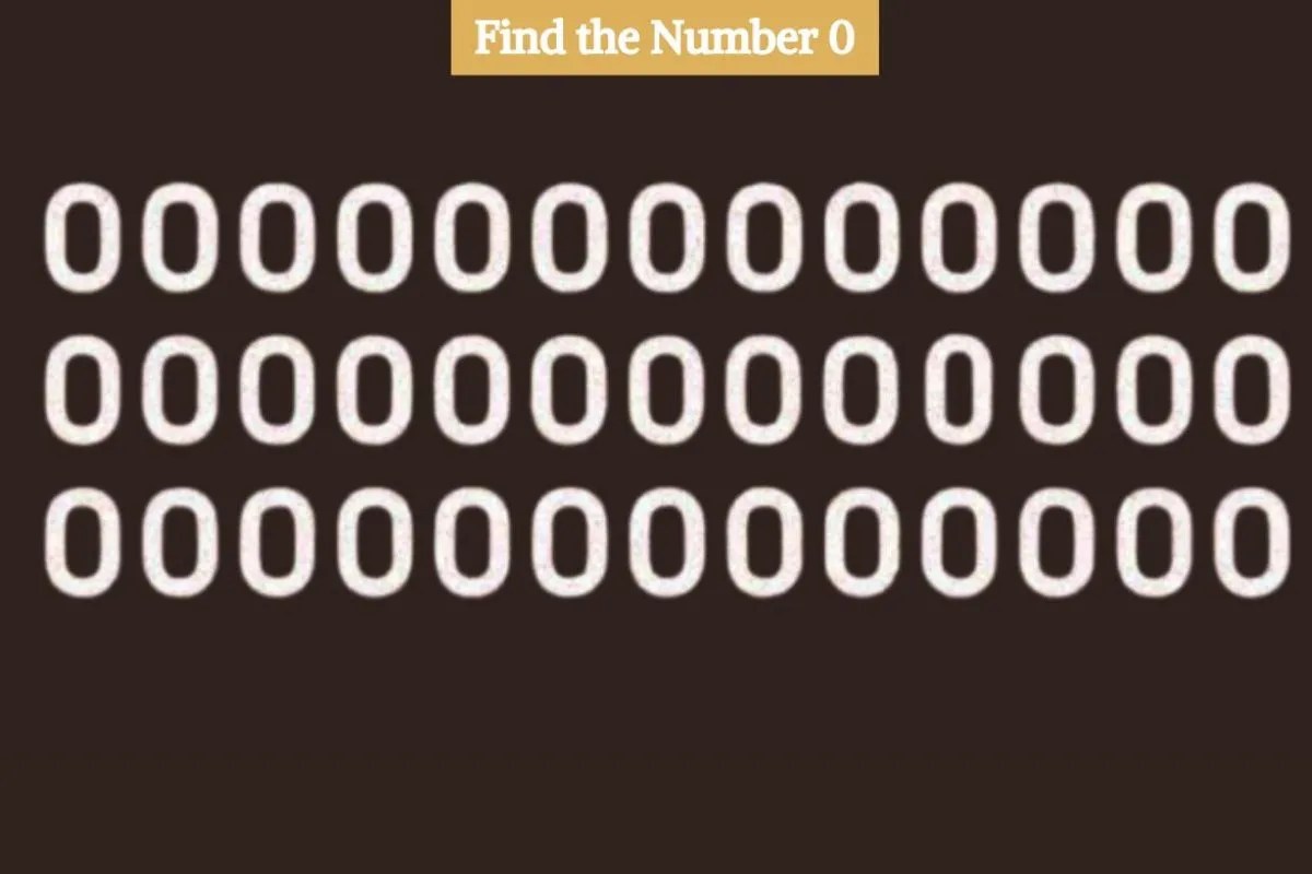 Optical illusion Only those with eagle eyes can spot '0' among the 'O