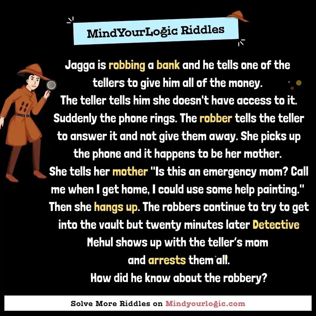 Jagga is robbing a bank and he tells one of the tellers to g