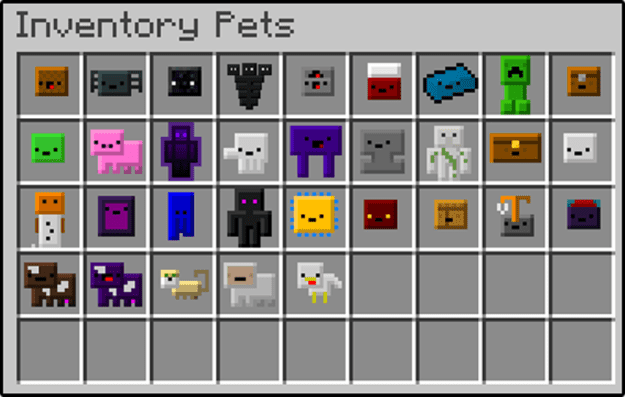 Inventory Pets Minecraft Mods