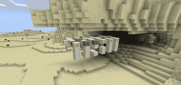 Giant Unearthed Fossil Discovered Seed MCPE Seeds minecrafts.us