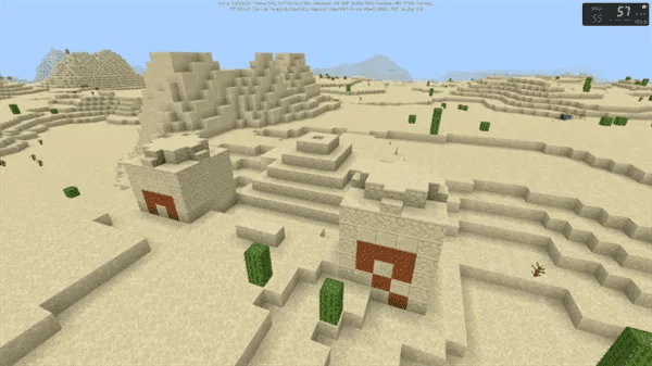 3 Villages, 2 Pyramids and Ravine (SEED) MCPE Seeds minecrafts.us