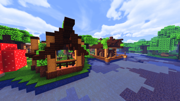 Survival House Dark Oak Forest (Map/Building) MCPE Maps minecrafts.us