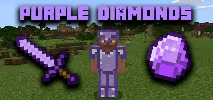 Purple Diamonds (1.14+) MCPE Texture Packs minecrafts.us