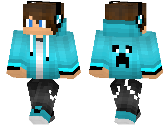 blue hoodie boy Minecraft Skins