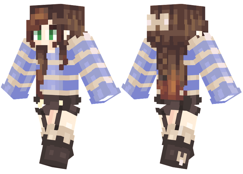 Blue Winter Girl Minecraft Skins