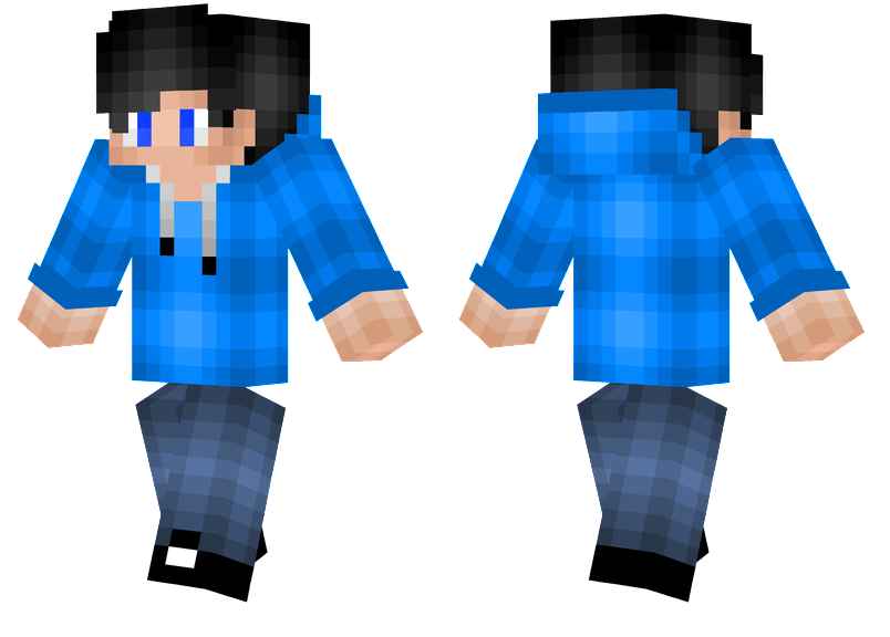 Bright Blue Hoodie Minecraft Skins