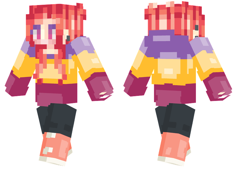 Colour Block Hoodie Minecraft Skins