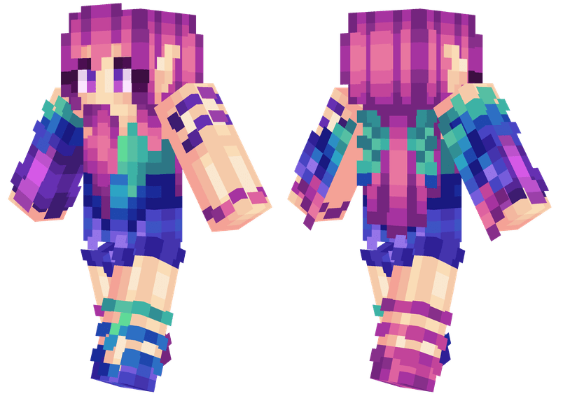 Colourful Girl Minecraft Skins