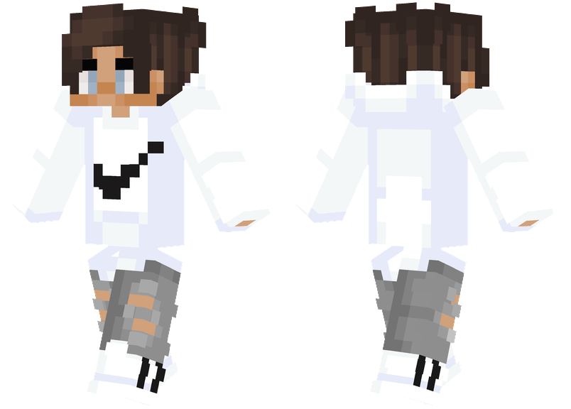 White Nike Hoodie Minecraft Skins
