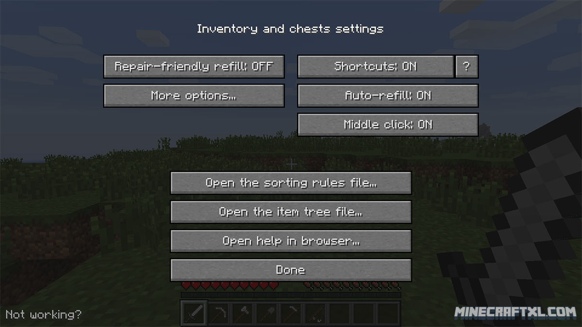 Inventory Tweaks Mod Download for Minecraft 1.7.10