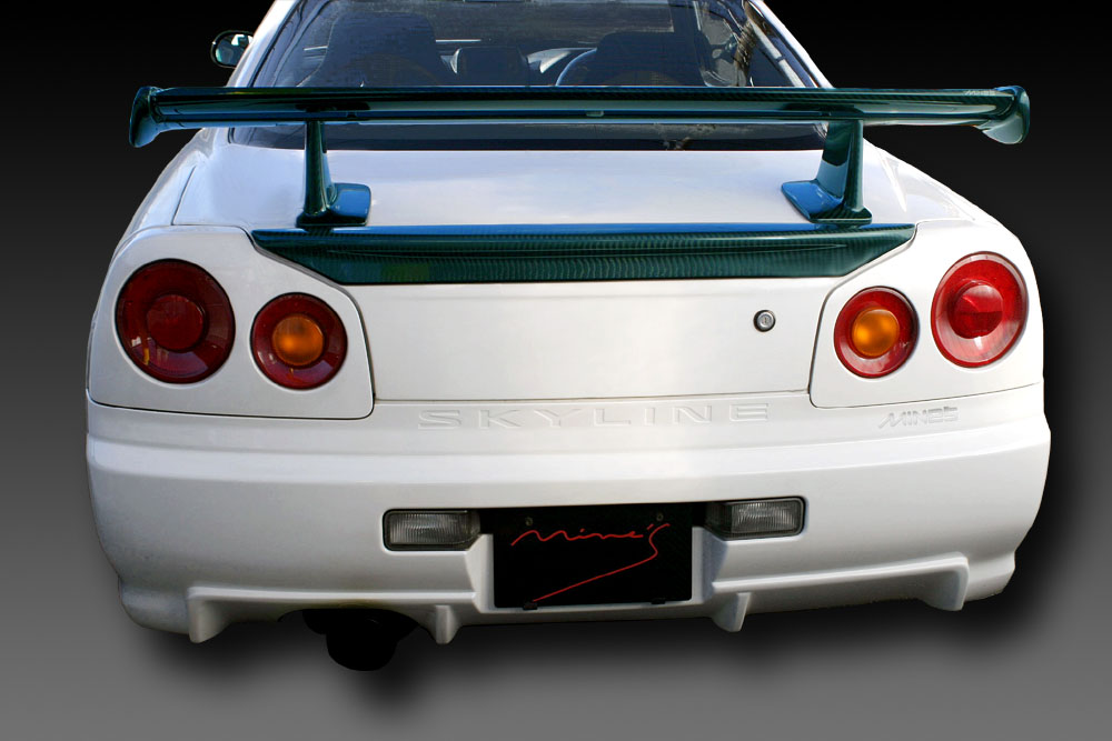 Carbon Fiber Nismo Style Rear Spoiler Wing Blade For Nissan Skyline R34 GTR GTT Parts