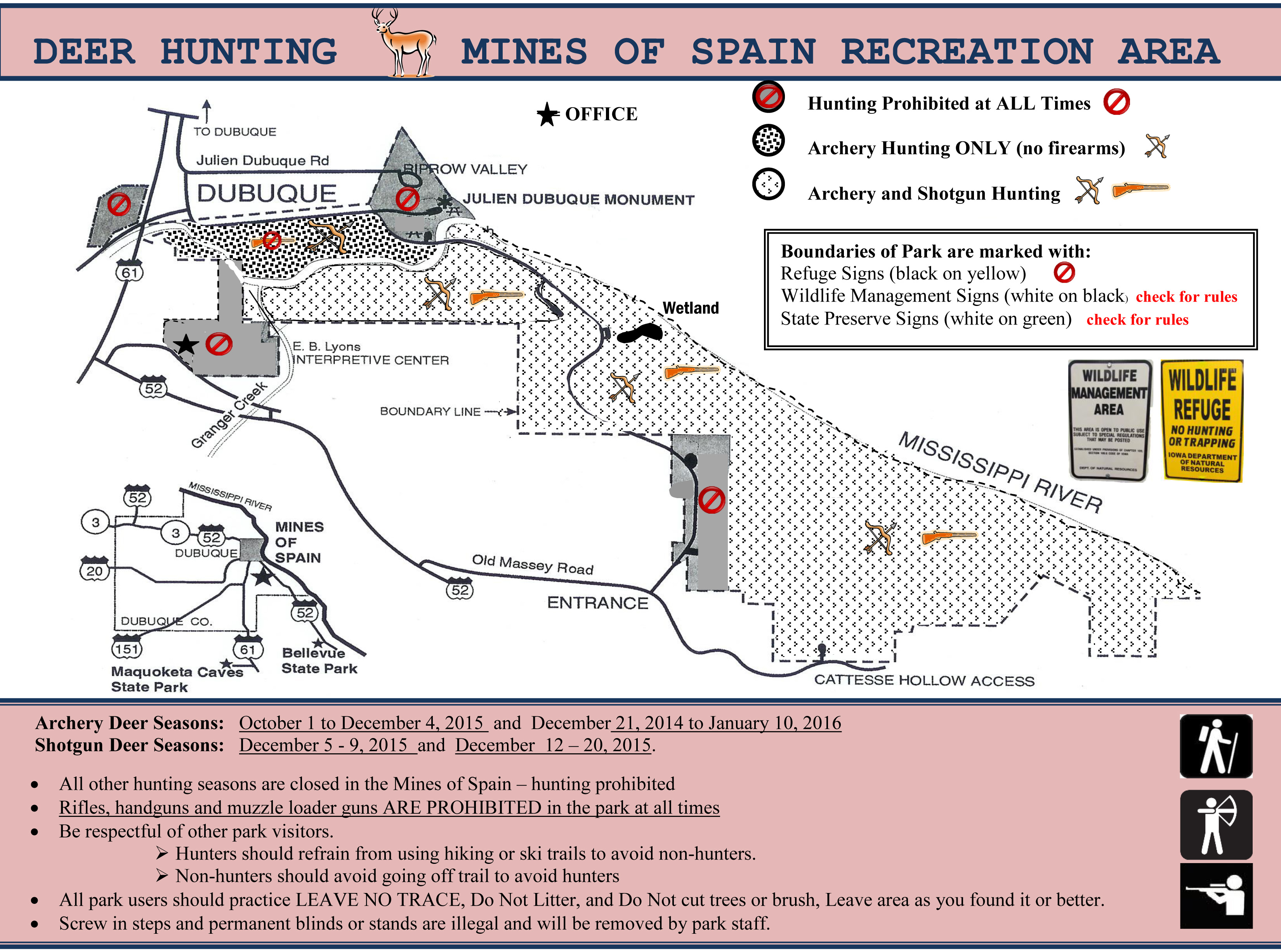 Mines Of Spain Map Hunting Mines of Spain Recreation Area Dubuque Iowa by Friends of