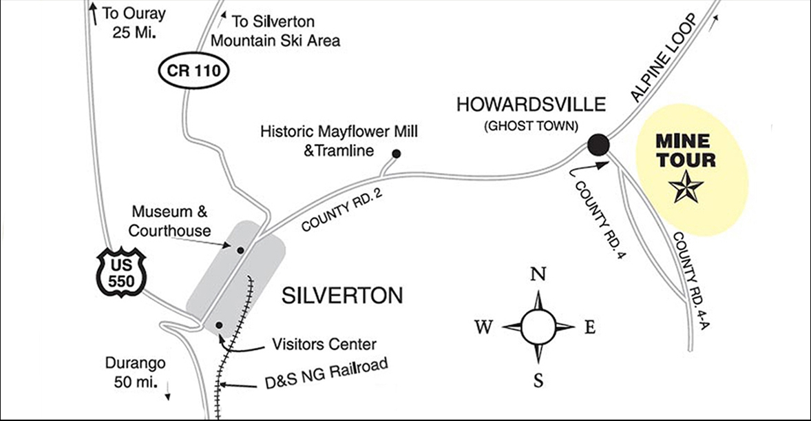 Directions To Old Hundred™ Gold Mine Tour Silverton, Colorado