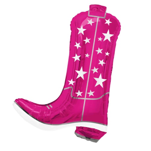 Balloon Foil Cowboy Boot With Stars Mingle