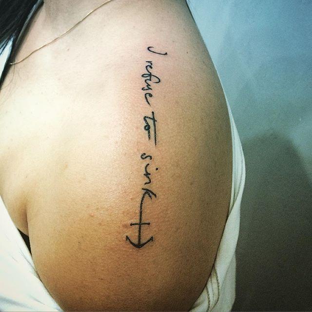 Me recuso a afundar ! By Vitorino Tattoo desenhos Tatuagem 65 Tatuagens de Âncora Belíssimas e Inspiradoras Fotos