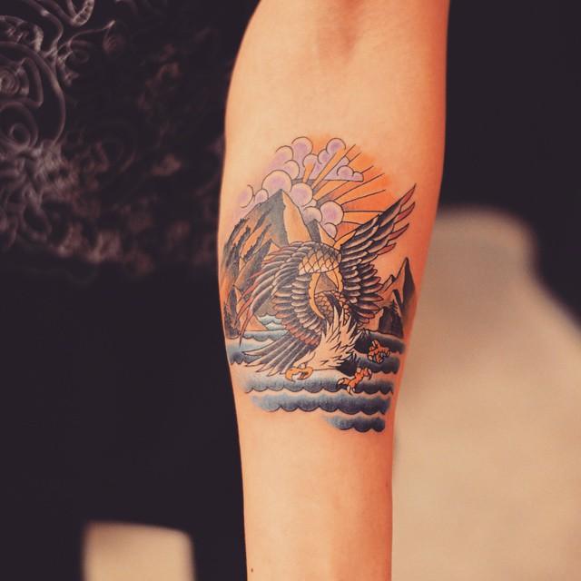 Tatuagem águia egípcia 65 Tatuagens de Águia Inspiradoras